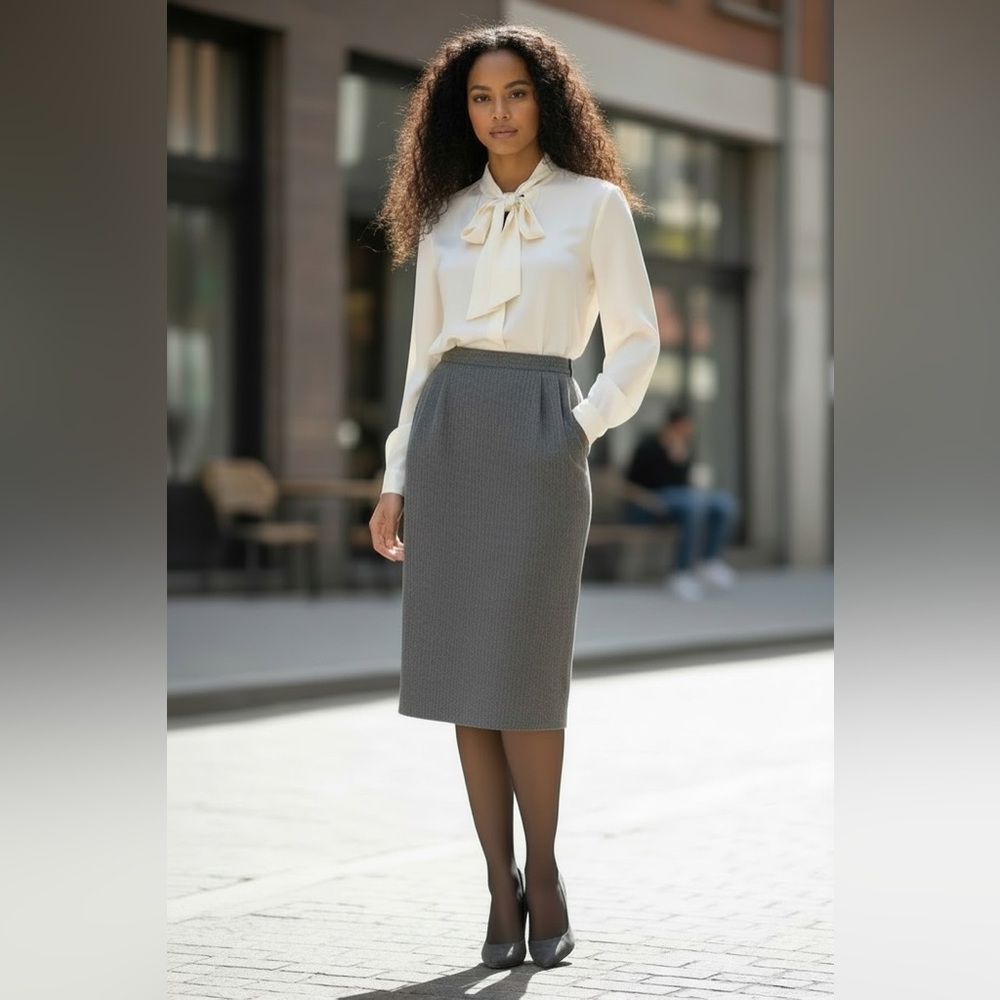 Vintage Wool Pencil Skirt